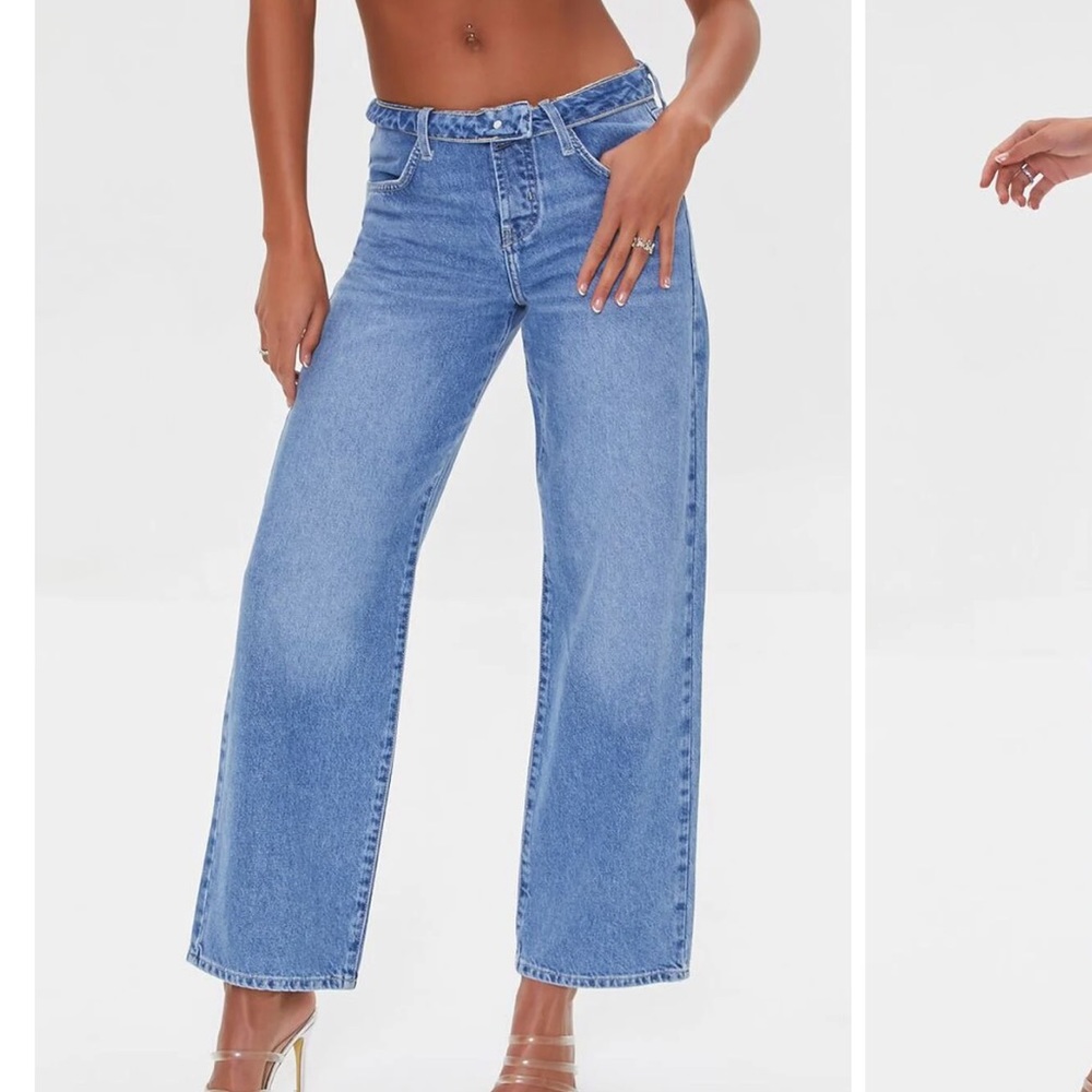 Straight leg low rise jeans size 30